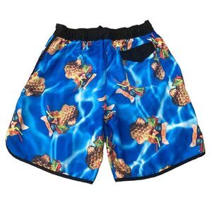 Bioworld Cat Pineapple Drink Swim Trunks Sz M